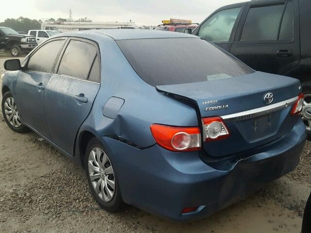 5YFBU4EE2DP100430 - 2013 TOYOTA COROLLA BA BLUE photo 3