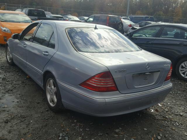 WDBNG84J53A335450 - 2003 MERCEDES-BENZ S 500 4MAT BLUE photo 3