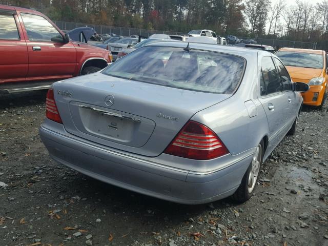 WDBNG84J53A335450 - 2003 MERCEDES-BENZ S 500 4MAT BLUE photo 4