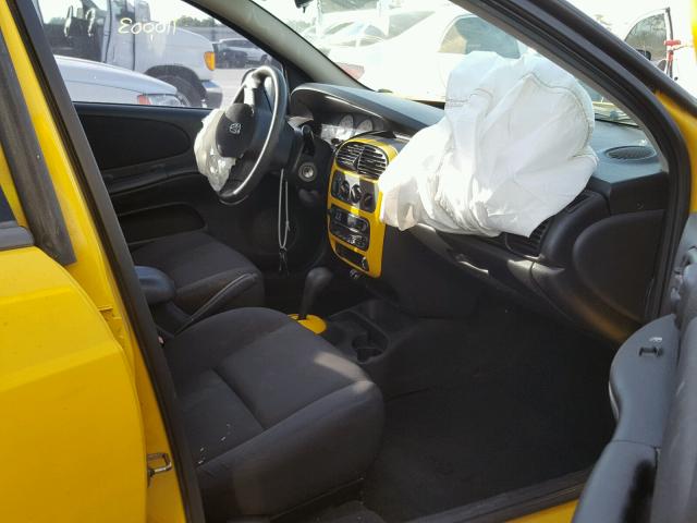 1B3ES56C93D253587 - 2003 DODGE NEON SXT YELLOW photo 5