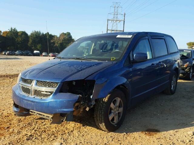 2D4RN3DG8BR608605 - 2011 DODGE GRAND CARA BLUE photo 2