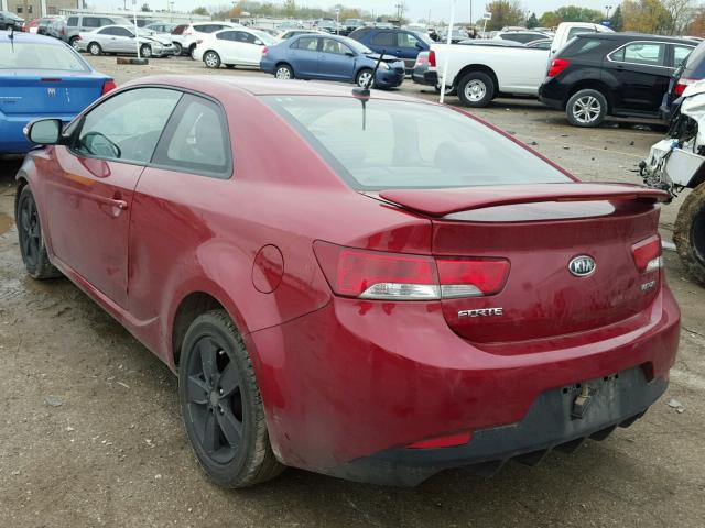 KNAFU6A28A5188687 - 2010 KIA FORTE EX MAROON photo 3