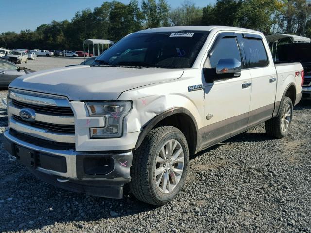 1FTEW1EF0HFA70629 - 2017 FORD F150 WHITE photo 2