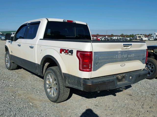 1FTEW1EF0HFA70629 - 2017 FORD F150 WHITE photo 3