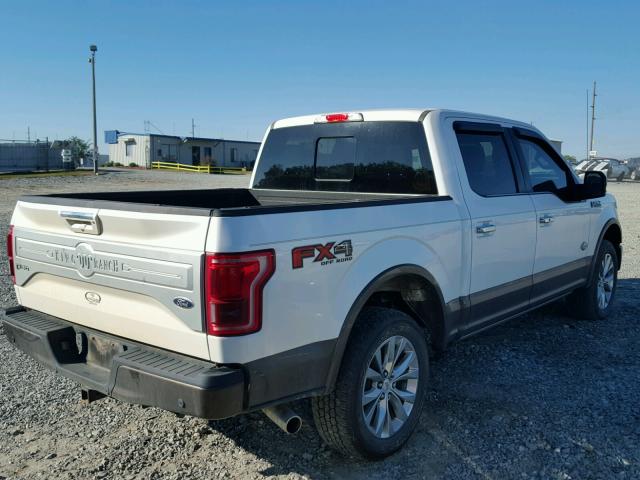 1FTEW1EF0HFA70629 - 2017 FORD F150 WHITE photo 4