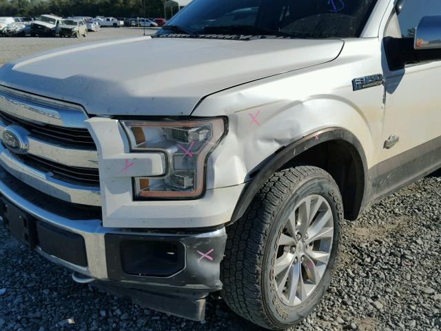 1FTEW1EF0HFA70629 - 2017 FORD F150 WHITE photo 9