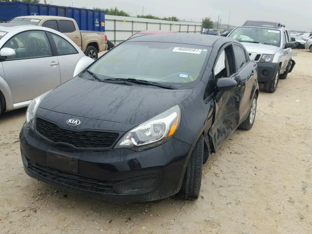 KNADM4A36E6400622 - 2014 KIA RIO LX BLUE photo 2