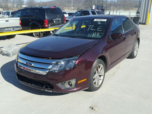 3FAHP0JA1BR243914 - 2011 FORD FUSION SEL MAROON photo 2