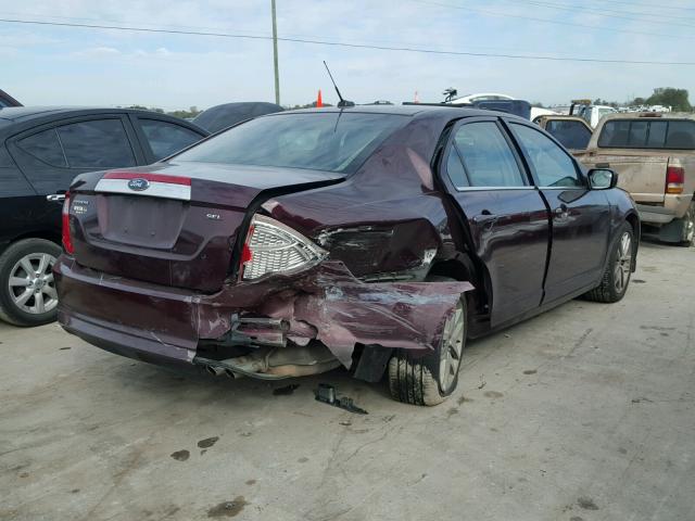 3FAHP0JA1BR243914 - 2011 FORD FUSION SEL MAROON photo 4