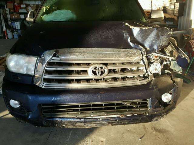 5TDKY5G12AS026773 - 2010 TOYOTA SEQUOIA LI BLUE photo 7