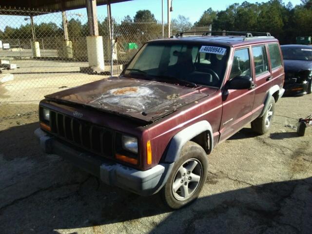 1J4FT28S5YL182916 - 2000 JEEP CHEROKEE S MAROON photo 2