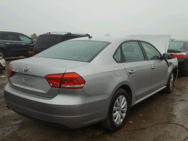 1VWAH7A33DC099509 - 2013 VOLKSWAGEN PASSAT S SILVER photo 4