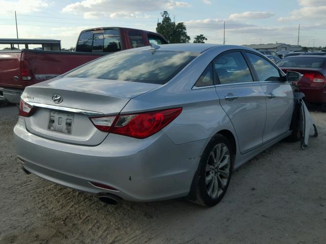 5NPEC4AC7BH216513 - 2011 HYUNDAI SONATA SE SILVER photo 4