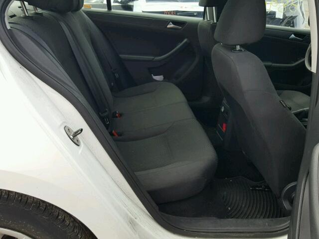 3VW2K7AJ1EM313448 - 2014 VOLKSWAGEN JETTA BASE WHITE photo 6