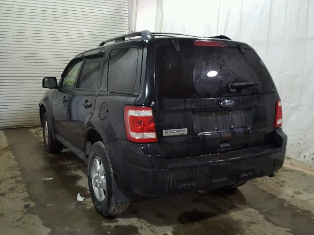 1FMCU9D75AKA35583 - 2010 FORD ESCAPE XLT BLACK photo 3