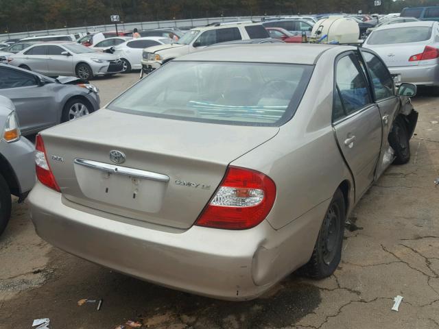 4T1BE32K74U316791 - 2004 TOYOTA CAMRY LE ოქროსფერი ფოტო 4
