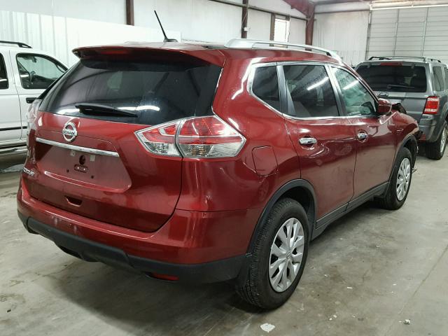 5N1AT2MT4GC910315 - 2016 NISSAN ROGUE S RED photo 4