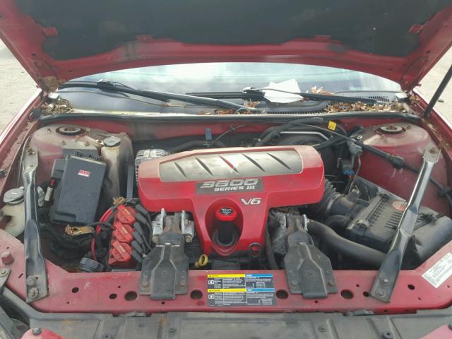 2G2WP552571107996 - 2007 PONTIAC GRAND PRIX RED photo 7