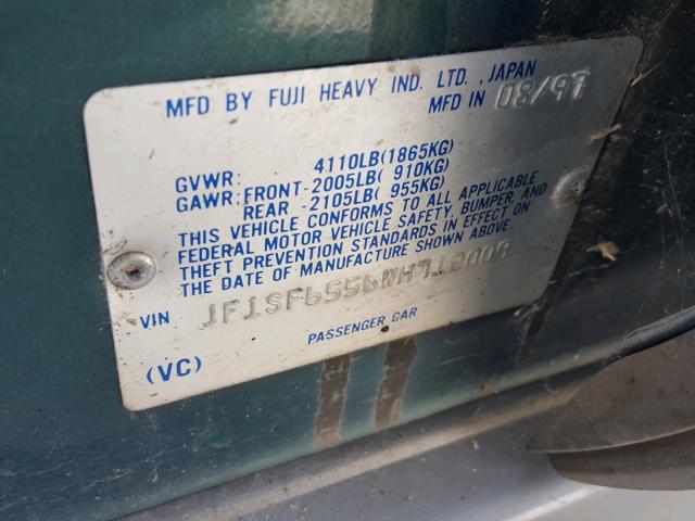 JF1SF6556WH712009 - 1998 SUBARU FORESTER S 绿色 照片 10
