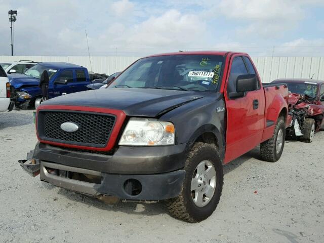 1FTRF02256KD78378 - 2006 FORD F150 RED photo 2