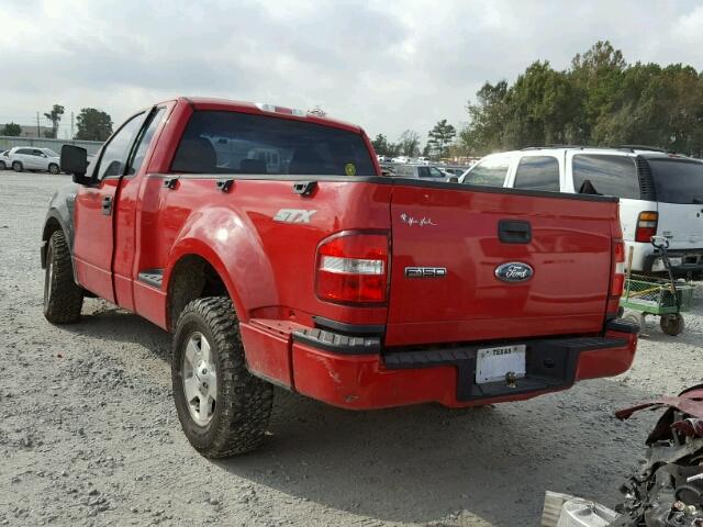 1FTRF02256KD78378 - 2006 FORD F150 RED photo 3
