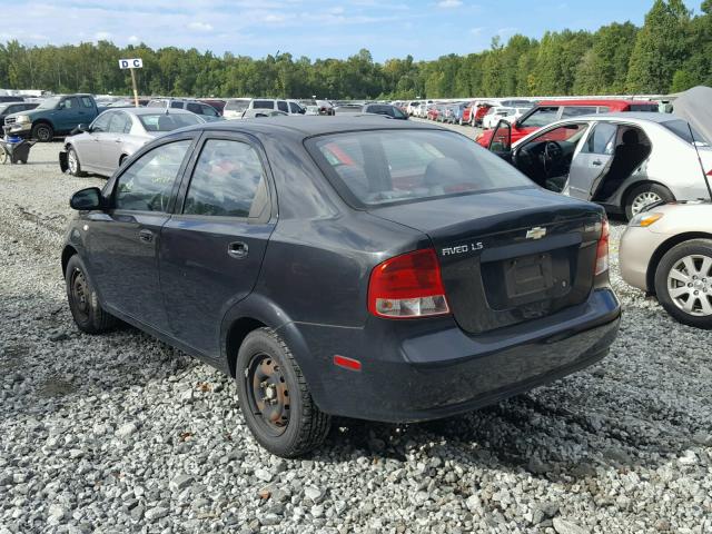 KL1TD56616B669733 - 2006 CHEVROLET AVEO BASE Қара фото 3