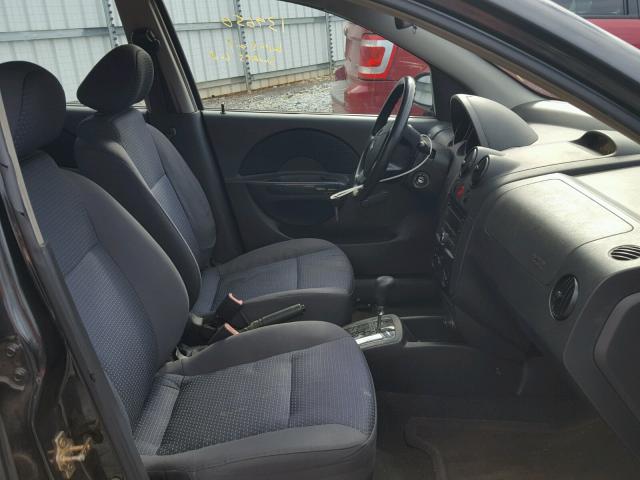 KL1TD56616B669733 - 2006 CHEVROLET AVEO BASE Қара фото 5