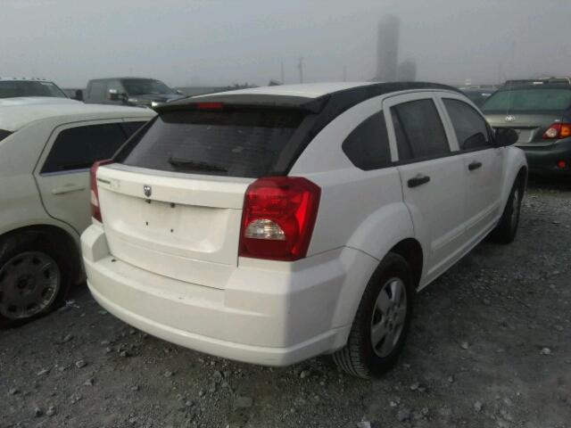 1B3HB28B47D516672 - 2007 DODGE CALIBER WHITE photo 4