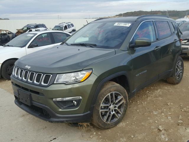 3C4NJDBB7HT645655 - 2017 JEEP COMPASS LA GREEN photo 2