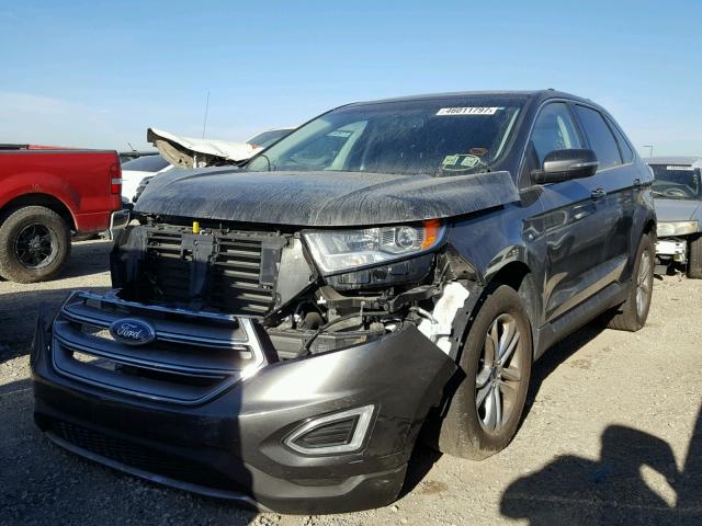 2FMTK4J98FBC12448 - 2015 FORD EDGE SEL CHARCOAL photo 2