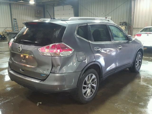 5N1AT2MVXEC830709 - 2014 NISSAN ROGUE S GRAY photo 4