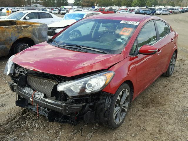 KNAFX4A85F5361671 - 2015 KIA FORTE EX RED photo 2