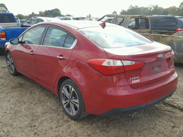 KNAFX4A85F5361671 - 2015 KIA FORTE EX RED photo 3