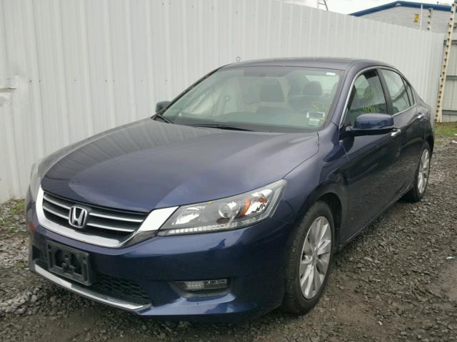 1HGCR2F71EA305142 - 2014 HONDA ACCORD EX BLUE photo 2