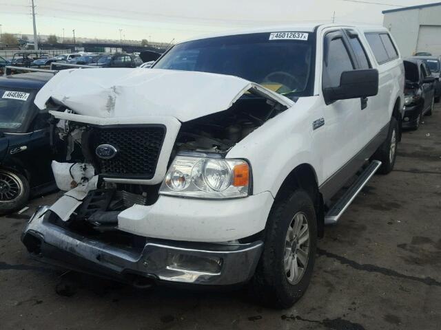 1FTPX14575NA94717 - 2005 FORD F150 WHITE photo 2