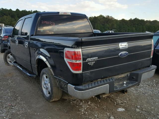 1FTEW1C88AKA14116 - 2010 FORD F150 SUPER BLACK photo 3