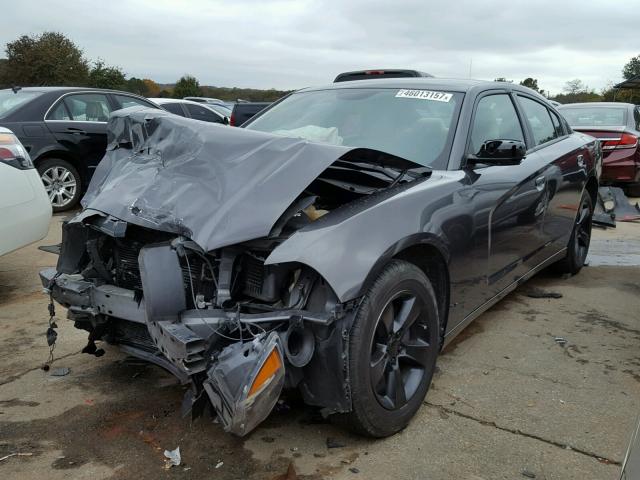 2C3CDXBG2EH130616 - 2014 DODGE CHARGER SE GRAY photo 2