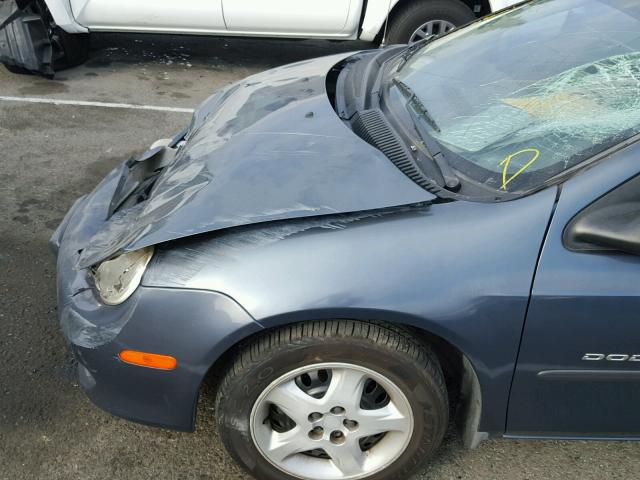 1B3AS46C61D108075 - 2001 DODGE NEON SE GRAY photo 9