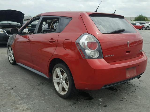 5Y2SP67079Z413636 - 2009 PONTIAC VIBE RED photo 3