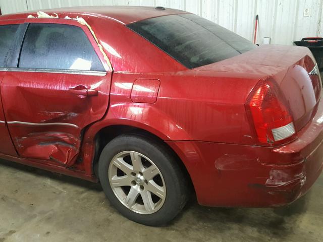 2C3LA43R87H860007 - 2007 CHRYSLER 300 RED photo 9