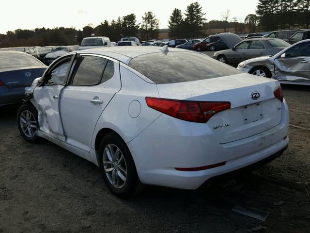 KNAGM4A79C5294816 - 2012 KIA OPTIMA LX WHITE photo 3