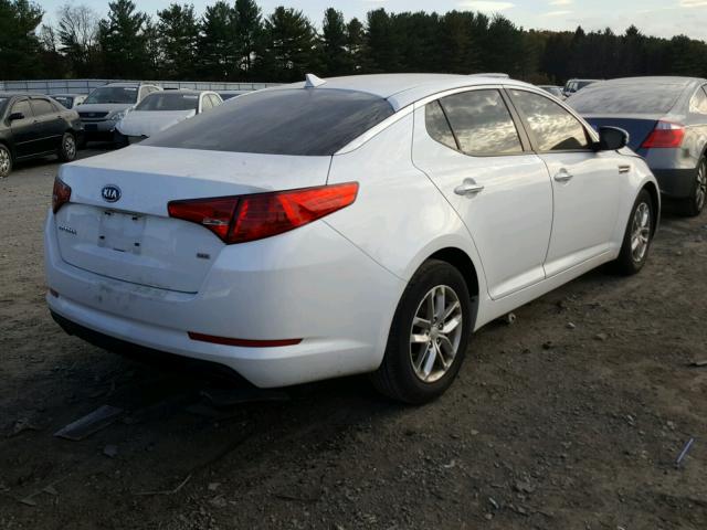 KNAGM4A79C5294816 - 2012 KIA OPTIMA LX WHITE photo 4