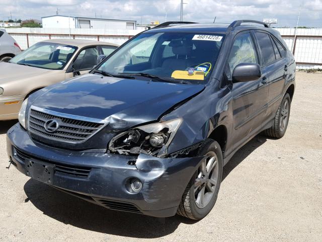 JTJHW31U960010424 - 2006 LEXUS RX 400 GRAY photo 2