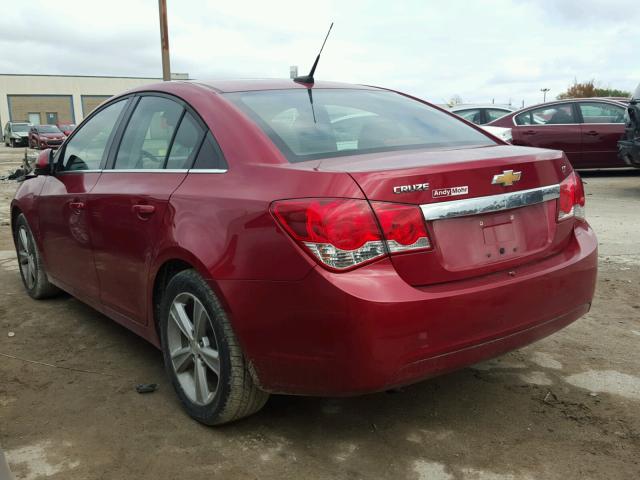 1G1PE5SB7D7185732 - 2013 CHEVROLET CRUZE LT MAROON photo 3