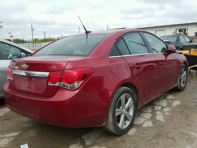 1G1PE5SB7D7185732 - 2013 CHEVROLET CRUZE LT MAROON photo 4