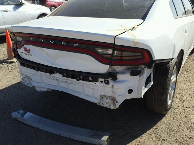 2C3CDXBG0FH812704 - 2015 DODGE CHARGER SE WHITE photo 9