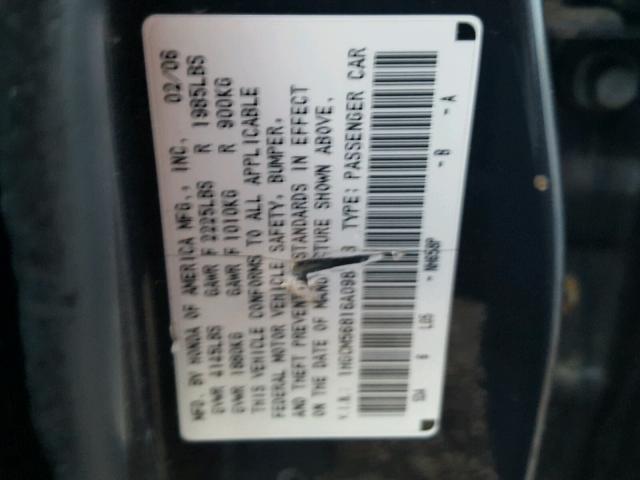 1HGCM56816A098858 - 2006 HONDA ACCORD EX 灰色 照片 10