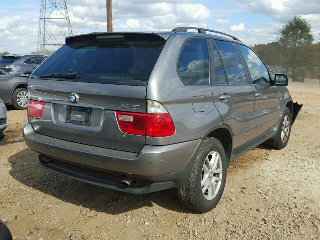 5UXFA13554LU24670 - 2004 BMW X5 3.0I GRAY photo 4