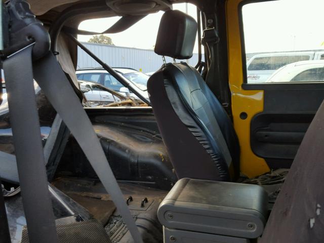 1J4FA24108L557288 - 2008 JEEP WRANGLER X YELLOW photo 6