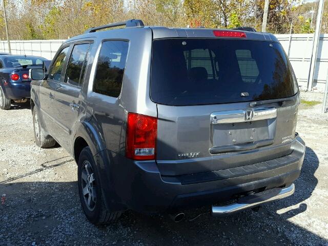 5FNYF48819B020369 - 2009 HONDA PILOT TOUR GRAY photo 3